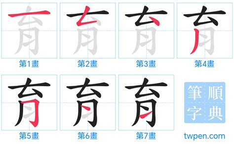 育 筆畫|育的筆順 國字「育」筆畫